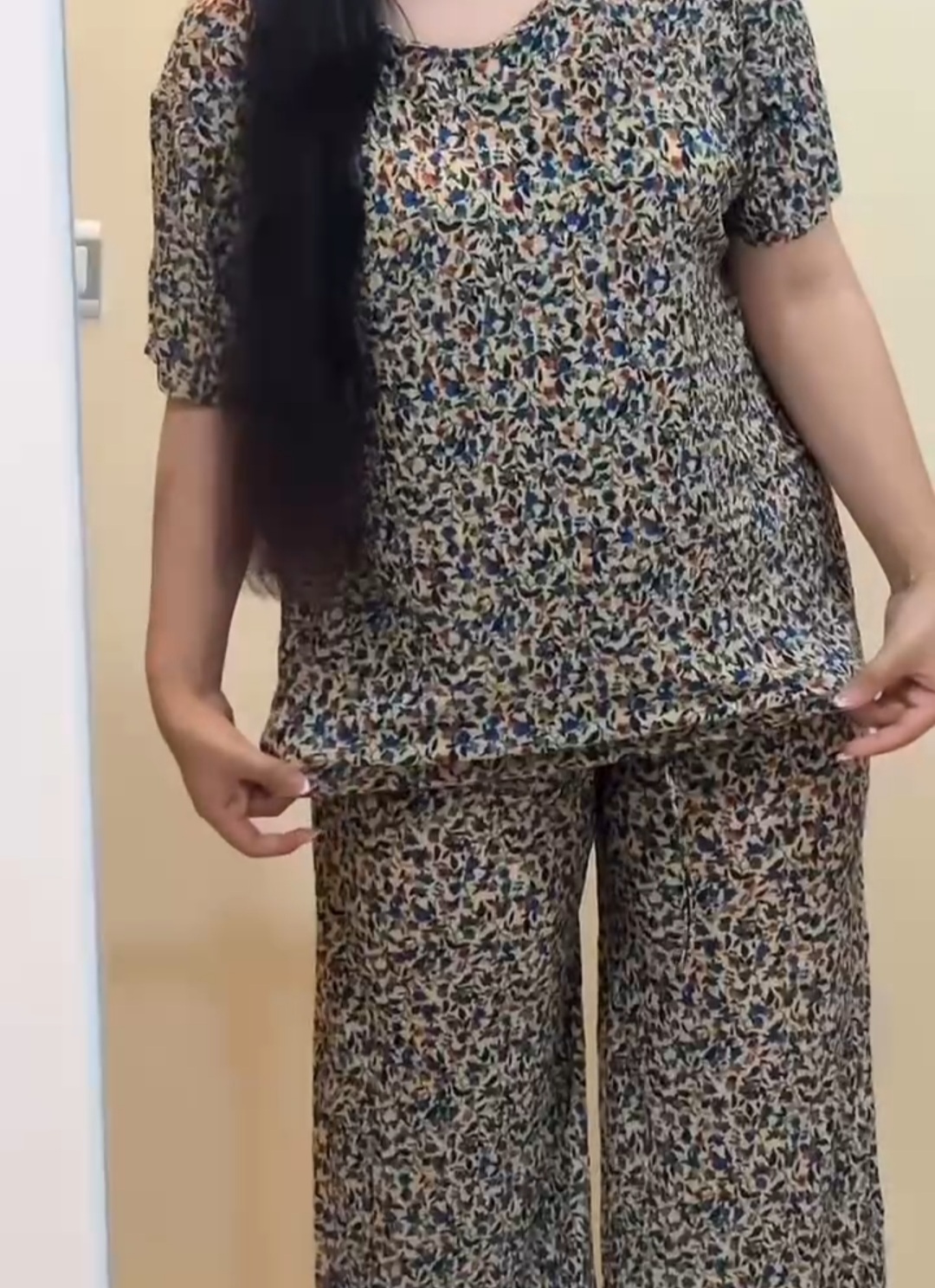 ست تیشرت شلوار خانگی پلیسه